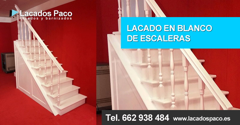 Lacado de escaleras de madera en Alicante