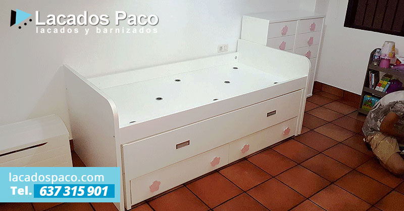 lacado cama nido y aparador